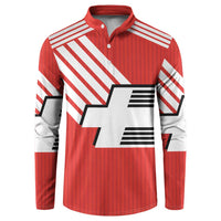 Swiss Football Custom Button Sweatshirt 1990-1992 Retro Red Switzerland Vintage