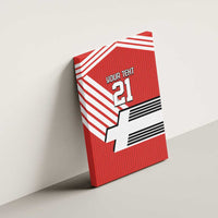 Swiss Football Custom Canvas Wall Art 1990-1992 Retro Red Switzerland Vintage