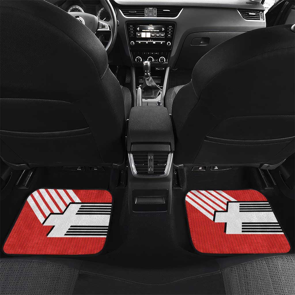 Swiss Football Custom Car Mats 1990-1992 Retro Red Switzerland Vintage