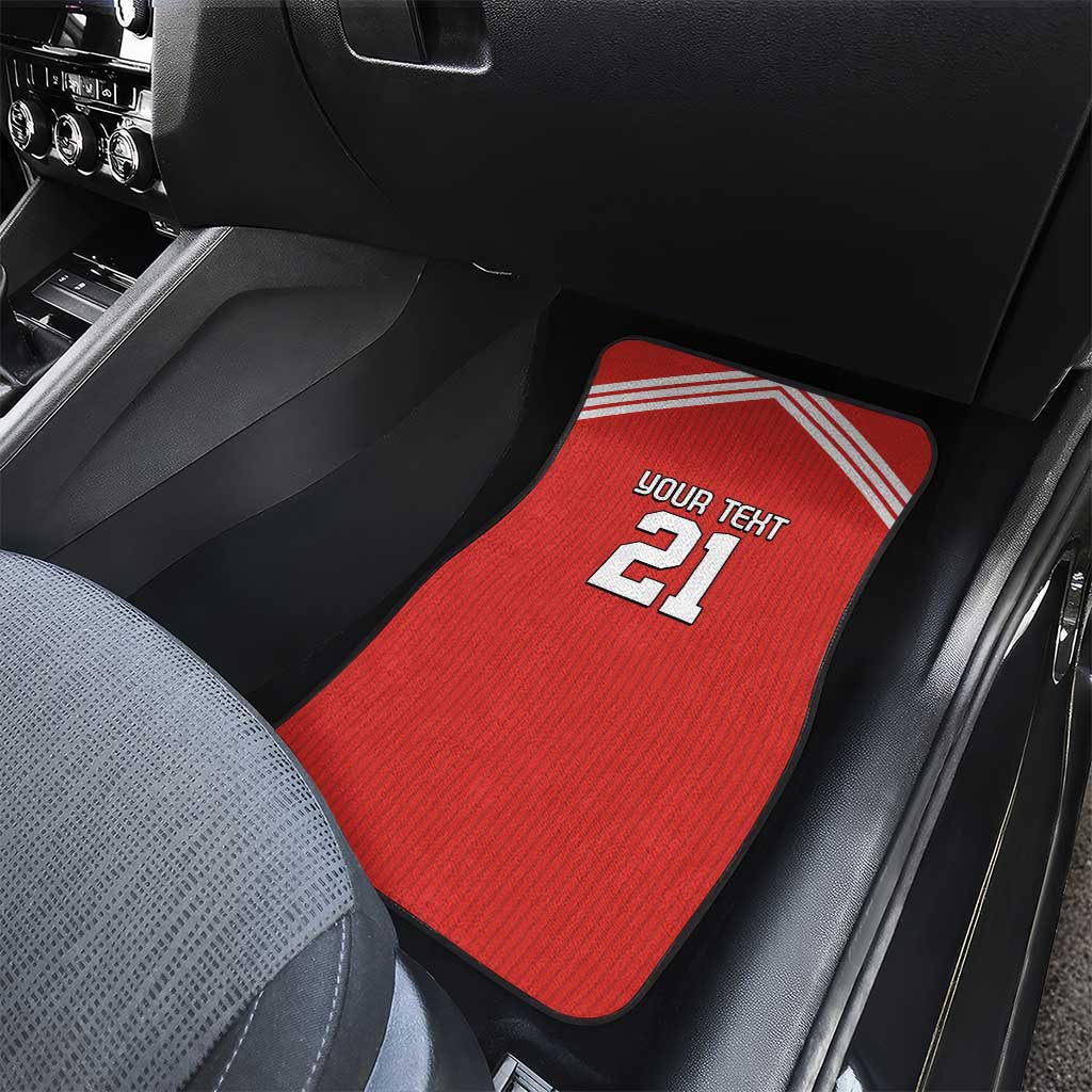 Swiss Football Custom Car Mats 1990-1992 Retro Red Switzerland Vintage
