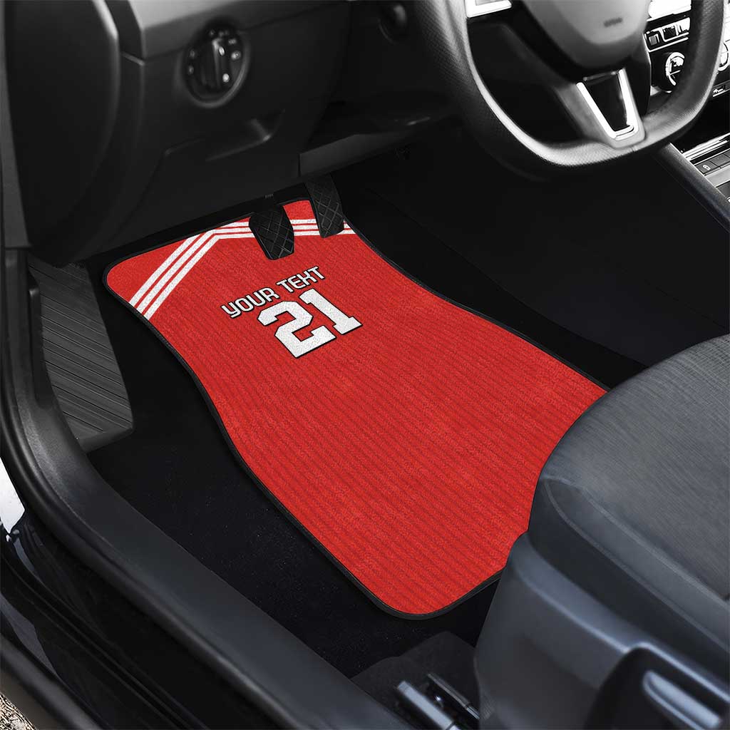 Swiss Football Custom Car Mats 1990-1992 Retro Red Switzerland Vintage