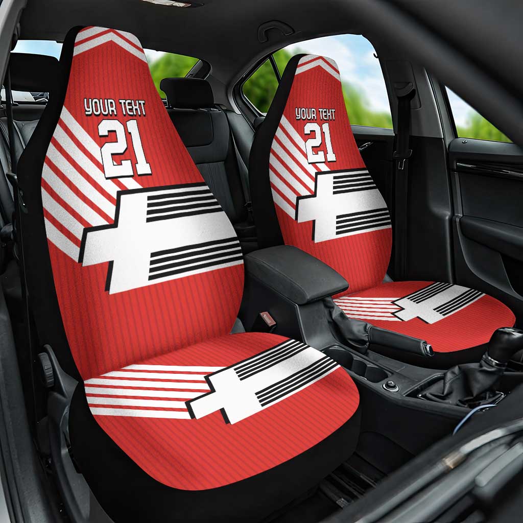 Swiss Football Custom Car Seat Cover 1990-1992 Retro Red Switzerland Vintage