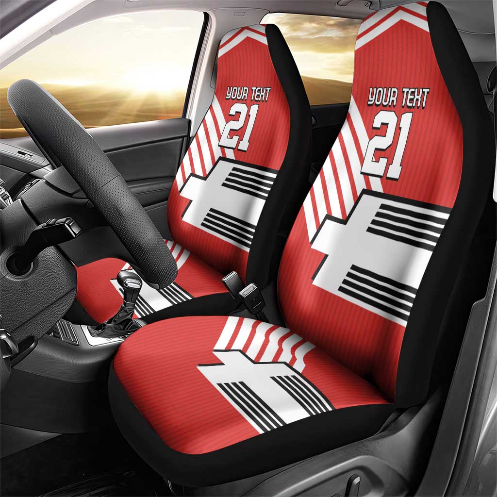 Swiss Football Custom Car Seat Cover 1990-1992 Retro Red Switzerland Vintage