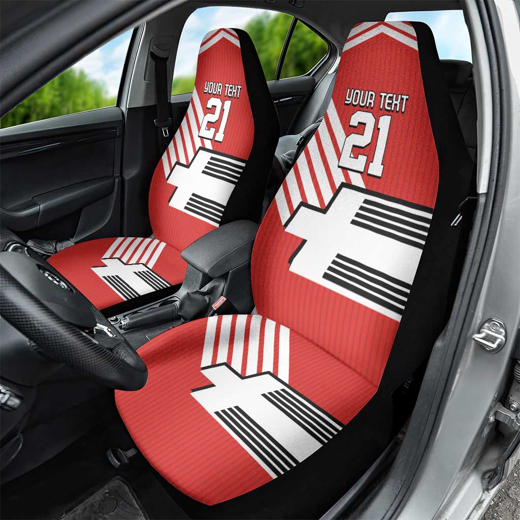 Swiss Football Custom Car Seat Cover 1990-1992 Retro Red Switzerland Vintage