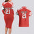Swiss Football Custom Couples Matching Long Sleeve Bodycon Dress and Hawaiian Shirt 1990-1992 Retro Red Switzerland Vintage