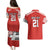 Swiss Football Custom Couples Matching Puletasi and Hawaiian Shirt 1990-1992 Retro Red Switzerland Vintage