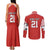 Swiss Football Custom Couples Matching Tank Maxi Dress and Long Sleeve Button Shirt 1990-1992 Retro Red Switzerland Vintage