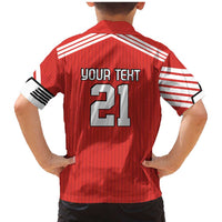 Swiss Football Custom Family Matching Mermaid Dress and Hawaiian Shirt 1990-1992 Retro Red Switzerland Vintage