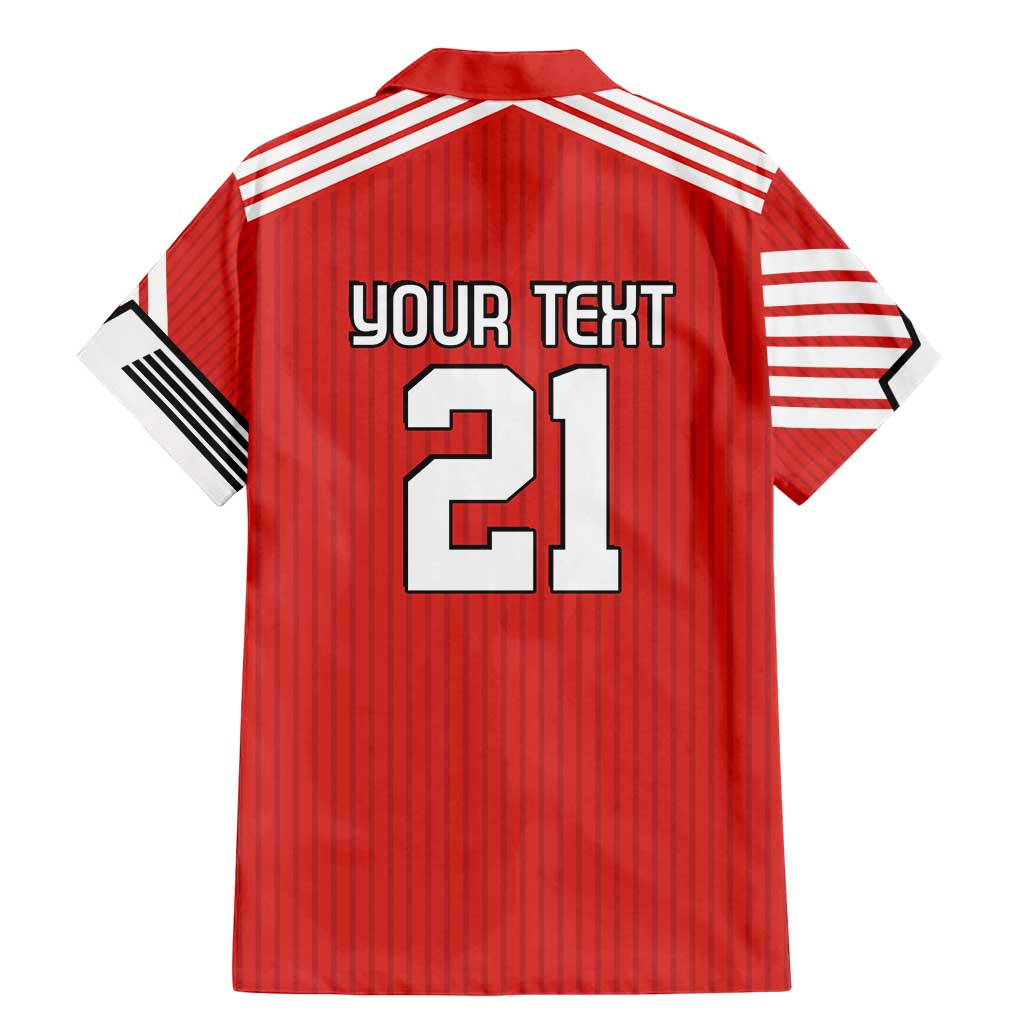 Swiss Football Custom Family Matching Mermaid Dress and Hawaiian Shirt 1990-1992 Retro Red Switzerland Vintage