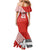 Swiss Football Custom Family Matching Mermaid Dress and Hawaiian Shirt 1990-1992 Retro Red Switzerland Vintage