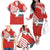 Swiss Football Custom Family Matching Off The Shoulder Long Sleeve Dress and Hawaiian Shirt 1990-1992 Retro Red Switzerland Vintage