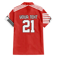 Swiss Football Custom Family Matching Puletasi and Hawaiian Shirt 1990-1992 Retro Red Switzerland Vintage