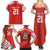Swiss Football Custom Family Matching Summer Maxi Dress and Hawaiian Shirt 1990-1992 Retro Red Switzerland Vintage
