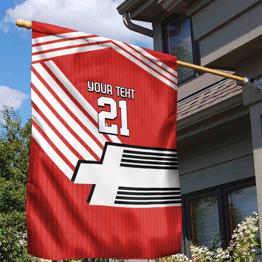 Swiss Football Custom Garden Flag 1990-1992 Retro Red Switzerland Vintage