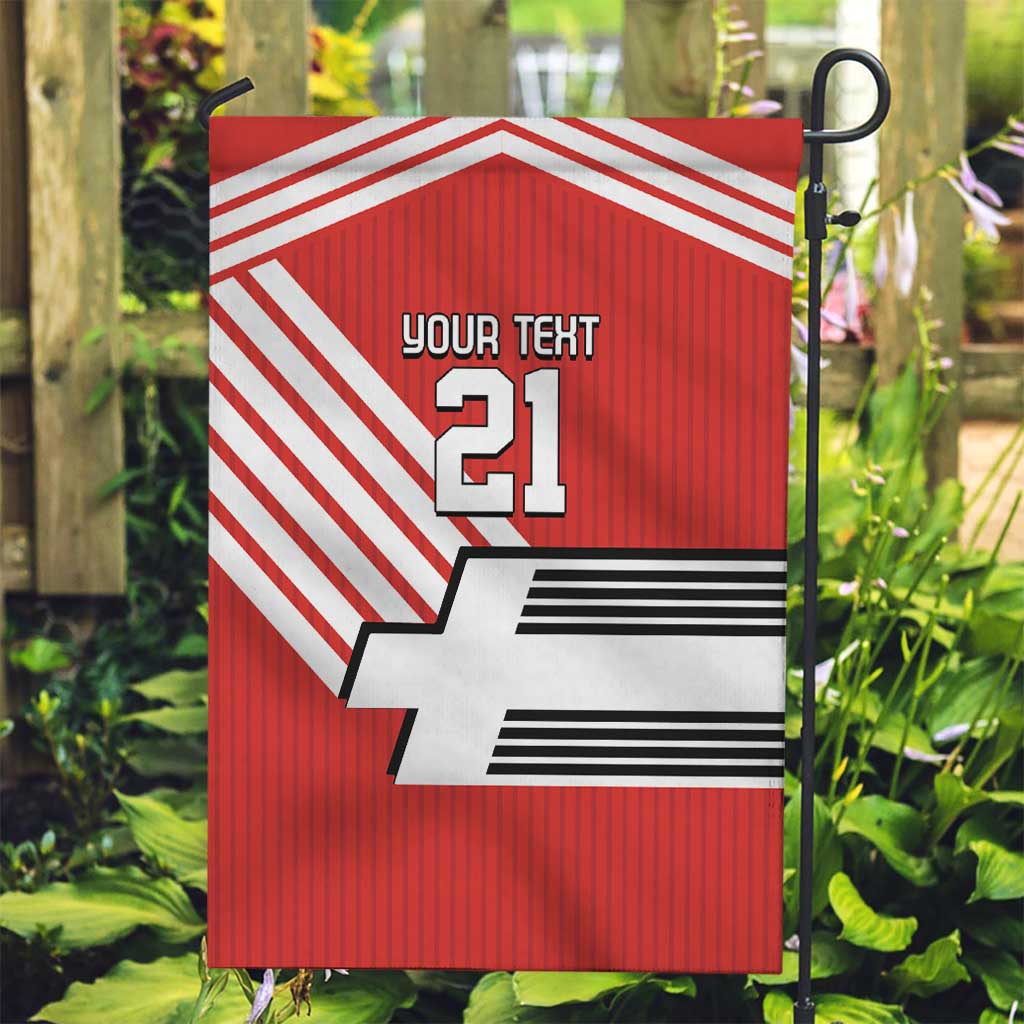 Swiss Football Custom Garden Flag 1990-1992 Retro Red Switzerland Vintage