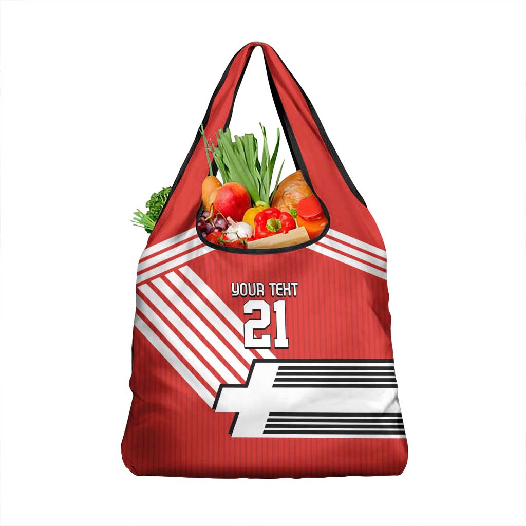 Swiss Football Custom Grocery Bag 1990-1992 Retro Red Switzerland Vintage