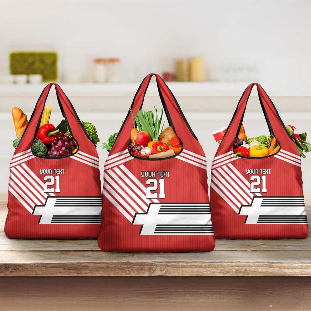 Swiss Football Custom Grocery Bag 1990-1992 Retro Red Switzerland Vintage