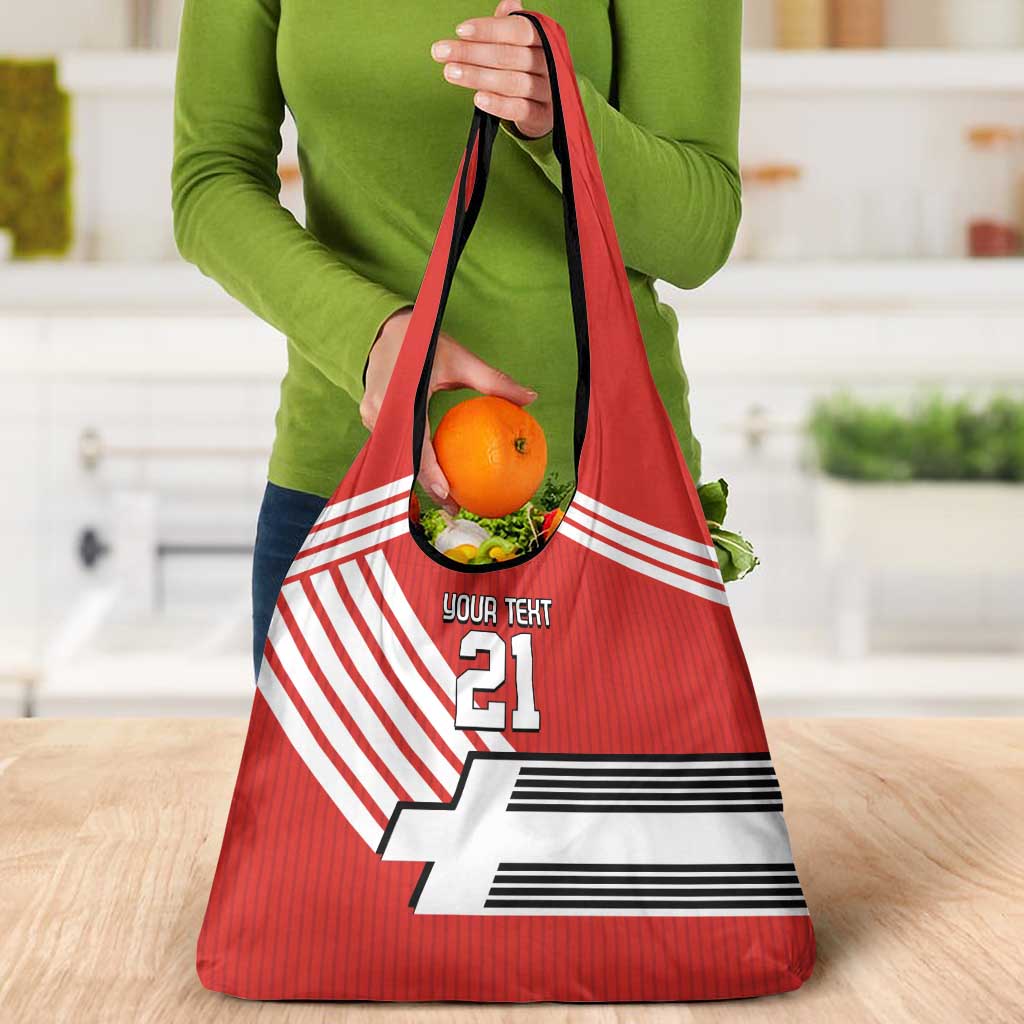 Swiss Football Custom Grocery Bag 1990-1992 Retro Red Switzerland Vintage