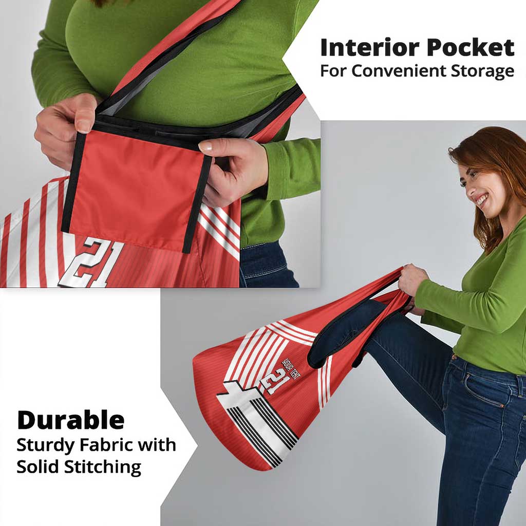 Swiss Football Custom Grocery Bag 1990-1992 Retro Red Switzerland Vintage