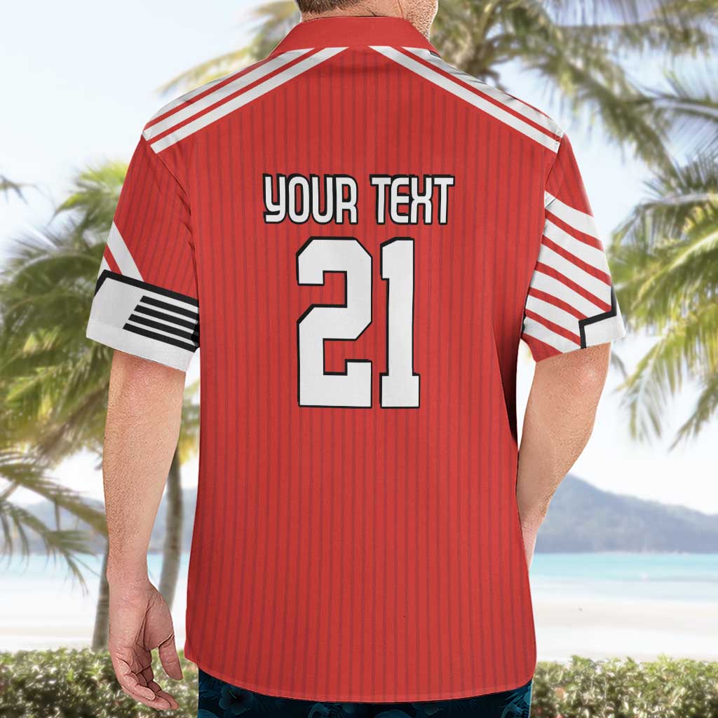 Swiss Football Custom Hawaiian Shirt 1990-1992 Retro Red Switzerland Vintage