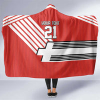 Swiss Football Custom Hooded Blanket 1990-1992 Retro Red Switzerland Vintage