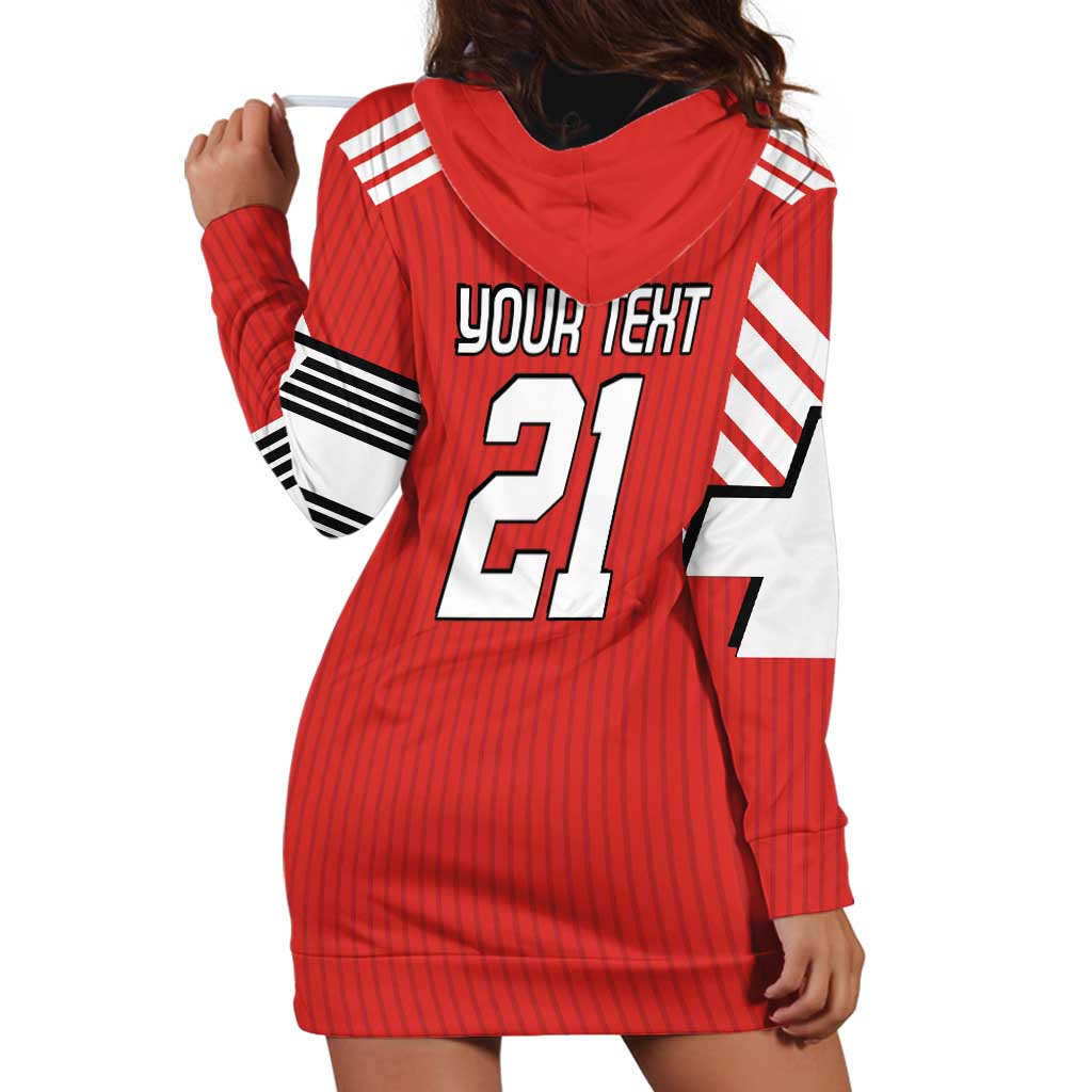 Swiss Football Custom Hoodie Dress 1990-1992 Retro Red Switzerland Vintage