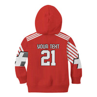 Swiss Football Custom Kid Hoodie 1990-1992 Retro Red Switzerland Vintage