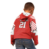 Swiss Football Custom Kid Hoodie 1990-1992 Retro Red Switzerland Vintage