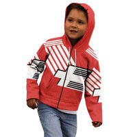 Swiss Football Custom Kid Hoodie 1990-1992 Retro Red Switzerland Vintage