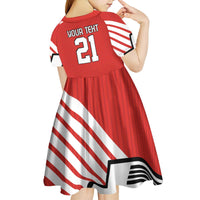 Swiss Football Custom Kid Short Sleeve Dress 1990-1992 Retro Red Switzerland Vintage