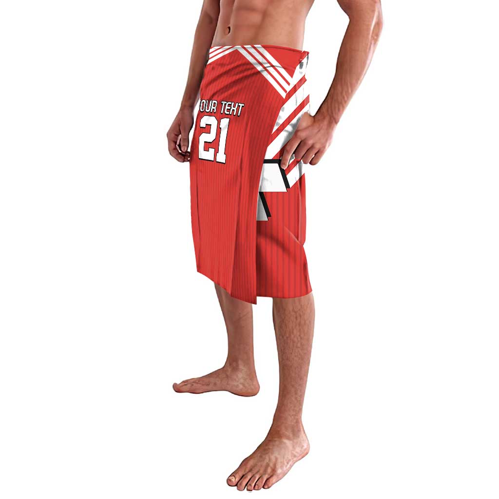 Swiss Football Custom Lavalava 1990-1992 Retro Red Switzerland Vintage