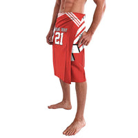 Swiss Football Custom Lavalava 1990-1992 Retro Red Switzerland Vintage