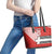 Swiss Football Custom Leather Tote Bag 1990-1992 Retro Red Switzerland Vintage