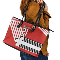 Swiss Football Custom Leather Tote Bag 1990-1992 Retro Red Switzerland Vintage