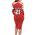 Swiss Football Custom Long Sleeve Bodycon Dress 1990-1992 Retro Red Switzerland Vintage