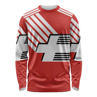 Swiss Football Custom Long Sleeve Shirt 1990-1992 Retro Red Switzerland Vintage
