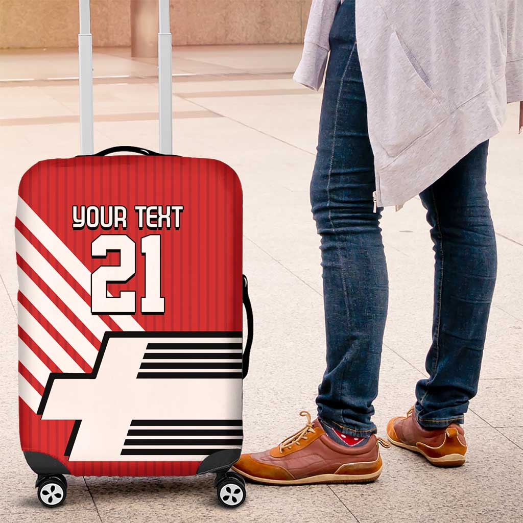 Swiss Football Custom Luggage Cover 1990-1992 Retro Red Switzerland Vintage