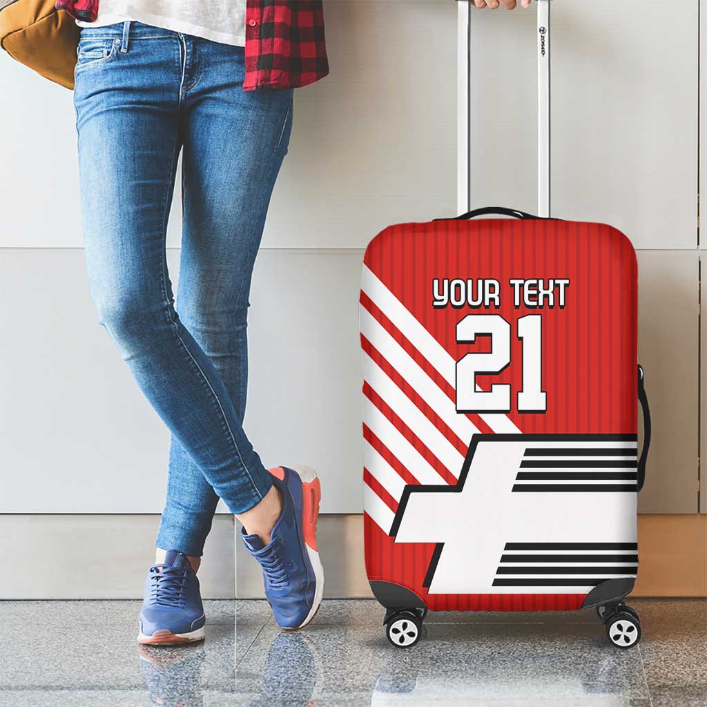 Swiss Football Custom Luggage Cover 1990-1992 Retro Red Switzerland Vintage