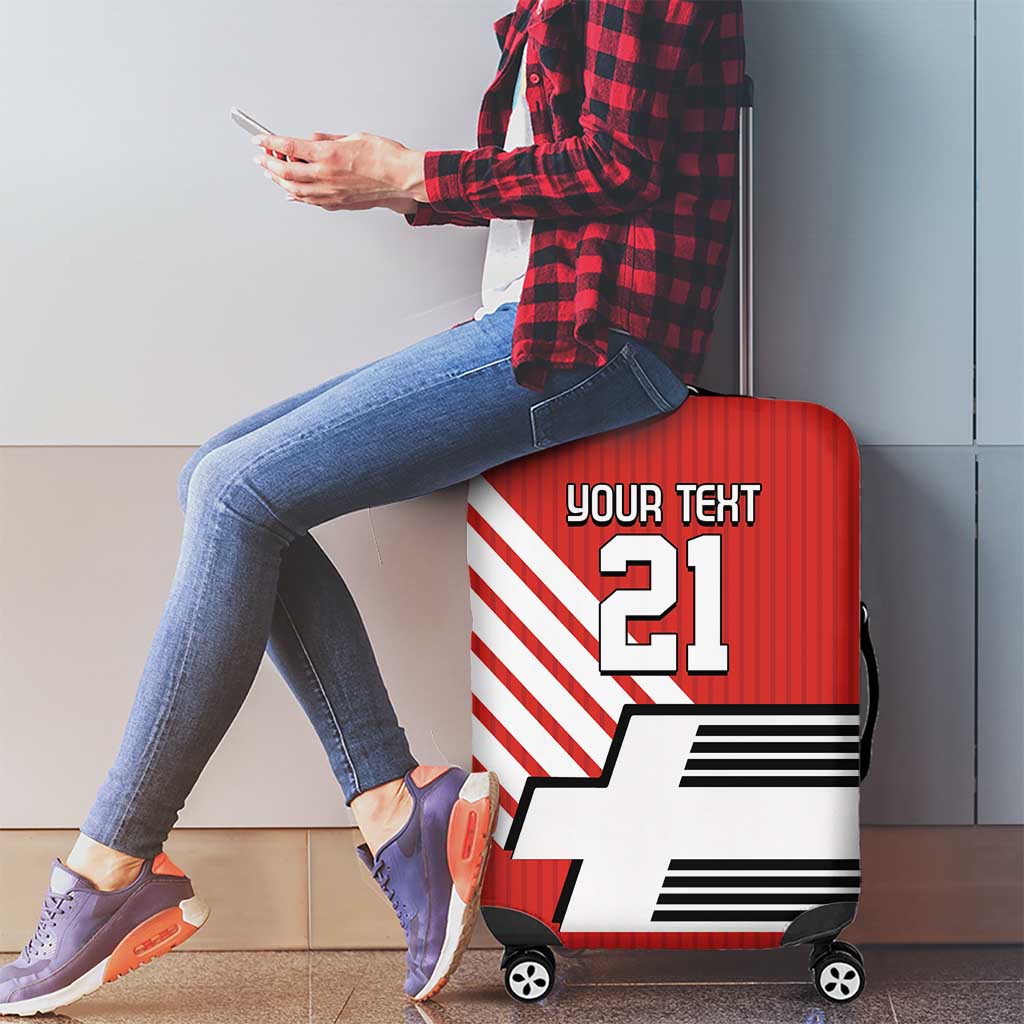 Swiss Football Custom Luggage Cover 1990-1992 Retro Red Switzerland Vintage