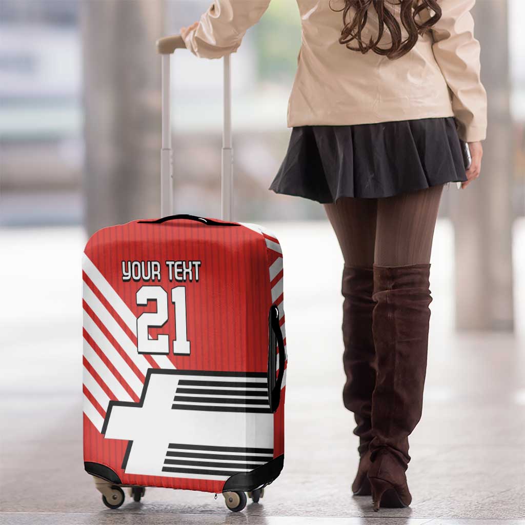 Swiss Football Custom Luggage Cover 1990-1992 Retro Red Switzerland Vintage