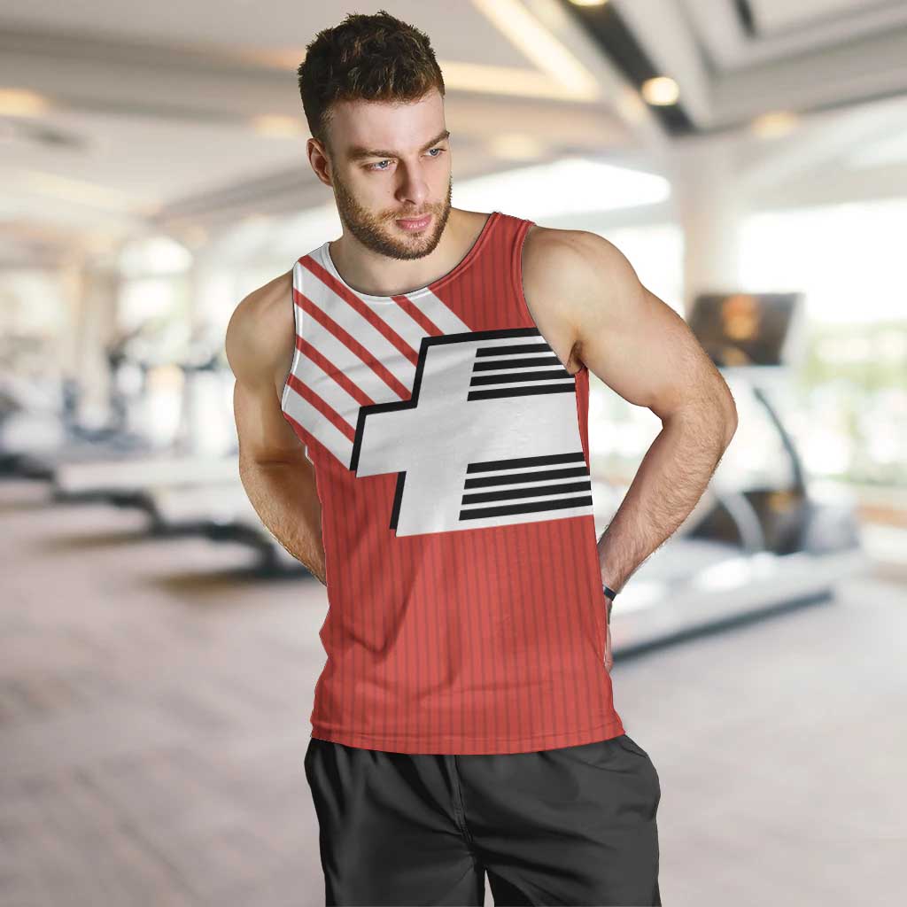 Swiss Football Custom Men Tank Top 1990-1992 Retro Red Switzerland Vintage