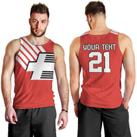 Swiss Football Custom Men Tank Top 1990-1992 Retro Red Switzerland Vintage