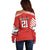 Swiss Football Custom Off Shoulder Sweater 1990-1992 Retro Red Switzerland Vintage