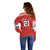 Swiss Football Custom Off Shoulder Sweater 1990-1992 Retro Red Switzerland Vintage