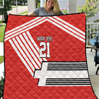 Swiss Football Custom Quilt 1990-1992 Retro Red Switzerland Vintage