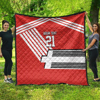 Swiss Football Custom Quilt 1990-1992 Retro Red Switzerland Vintage