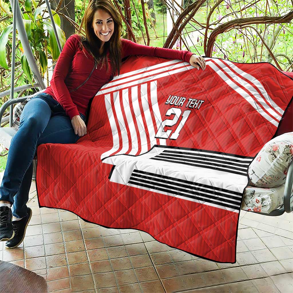 Swiss Football Custom Quilt 1990-1992 Retro Red Switzerland Vintage