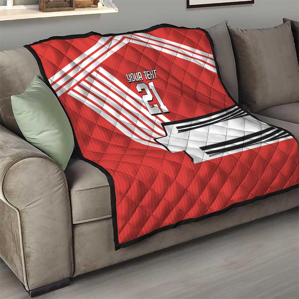 Swiss Football Custom Quilt 1990-1992 Retro Red Switzerland Vintage