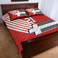 Swiss Football Custom Quilt Bed Set 1990-1992 Retro Red Switzerland Vintage