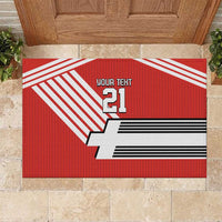 Swiss Football Custom Rubber Doormat 1990-1992 Retro Red Switzerland Vintage